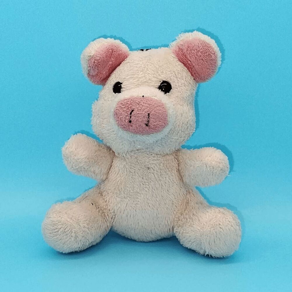 Mini 4" Pig Plush Toy for 18" Dolls Pink Plushie Stuffed Animal